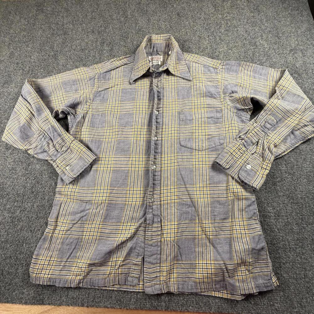 Vintage Lord & Taylor Luxuriana‎ Plaid M Swiss Cotton 60s 70s USA #1372